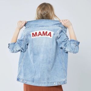 Ingrid + Isabel Mama Denim Jacket Size M in Light Wash